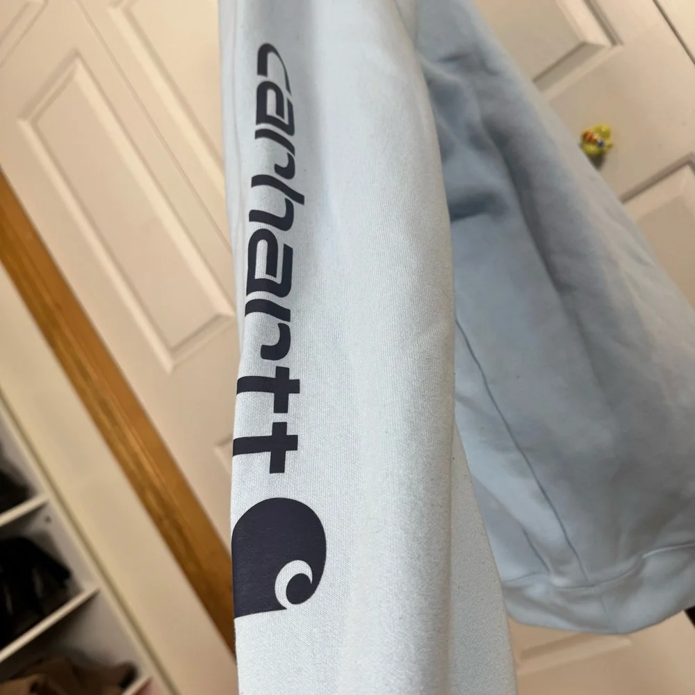 Carhartt Light Blue Loose Fit Hoodie - Picture 5 of 7